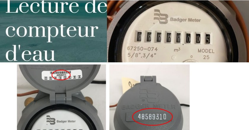 Lecture des compteurs d’eau